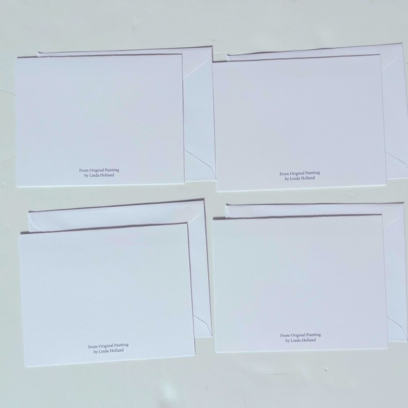 Fish Watercolor Print Notecards Blue Set Of 4 NWOT Nautical - Picture 4 of 8